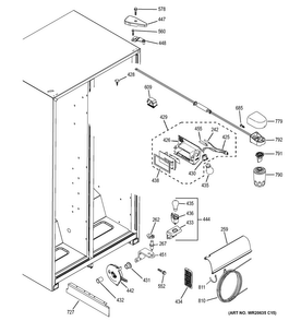 Fresh Food Section Diagram and Parts List for GSE22ETHCWW  General Electric Refrigerator