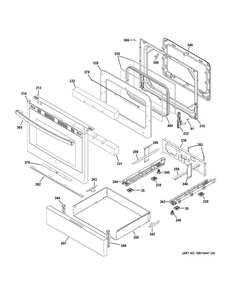 Door & Drawer Parts Diagram and Parts List for JGB660SEJ2SS  General Electric Range