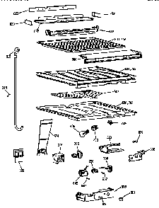 Compartment Separator Parts Diagram and Parts List for TBT25JAXLRWW  General Electric Refrigerator