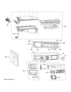 Part Location Diagram of WH22X34941 GE USER INTERFACE BOARD FL WASHER 950