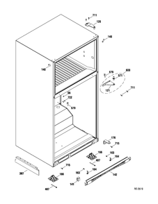 Part Location Diagram of WR01L04454 GE CAP SHELF FRONT FF