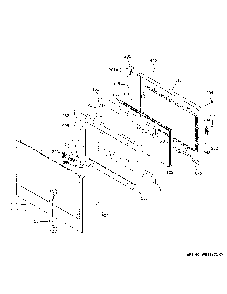 Upper Door Diagram and Parts List for PTD700LSN2SS  General Electric Wall Oven