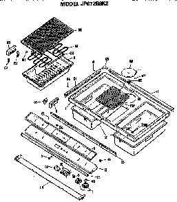 Cooktop Diagram and Parts List for JP672B9K2  General Electric Cooktop