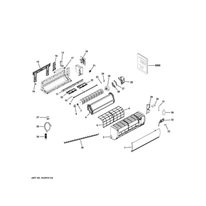 Part Location Diagram of WJ26X34134 GE REMOTE