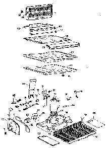 Unit Parts Diagram and Parts List for TBX25ZKB  General Electric Refrigerator