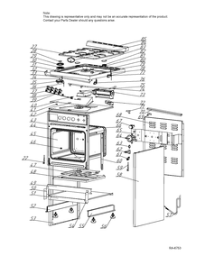 OVEN & COOKTOP Diagram and Parts List for HCR2250ADS  General Electric Range