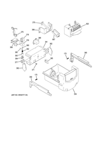 Ice Maker & Dispenser Diagram and Parts List for GSS23HGHECWW  General Electric Refrigerator
