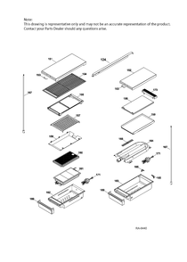 GRILL & GRIDDLE Diagram and Parts List for ZDP484NGP7SS  General Electric Range