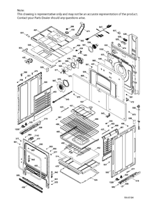 BODY PARTS Diagram and Parts List for PCB915EK1ES  General Electric Range
