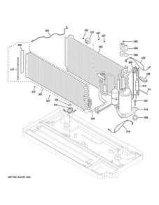 Sealed System Diagram and Parts List for AZHS07ECXXAW1  General Electric Air Conditioner
