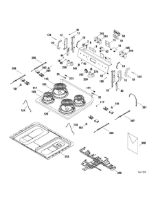 CONTROLS & COOKTOP Diagram and Parts List for MCBS526WK2WW  General Electric Range