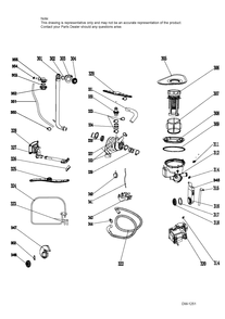 SUMP & MOTOR MECHANISM Diagram and Parts List for GDT690SGF1WW  General Electric Dishwasher