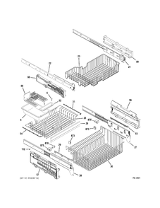 FZ SHELVES Diagram and Parts List for ZFGB21HYDSS  General Electric Refrigerator