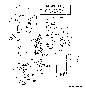 Freezer section Diagram and Parts List for GSS25GMHRCES  General Electric Refrigerator