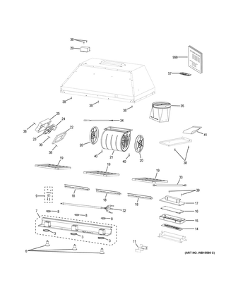 Part Location Diagram of WB32X30504 GE GREASE COLLECTOR PAN