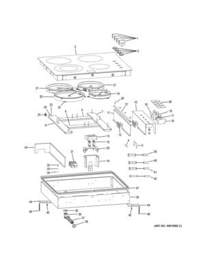 Part Location Diagram of WB02X30123 GE INDICATOR LIGHT INSULATION TAPE