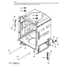 BODY PARTS 2 Diagram and Parts List for ZDT915SPJ0SS  General Electric Dishwasher