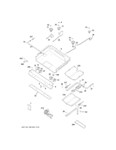 Gas & Burner Parts Diagram and Parts List for JGB630REF2SS  General Electric Range