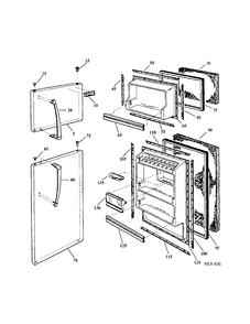 REFRIGERATOR SYSTEM GROUP Diagram and Parts List for 33110-3  General Electric Refrigerator