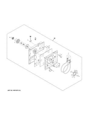 CONVECTION FAN Diagram and Parts List for PVM9179FL1DS  General Electric Microwave