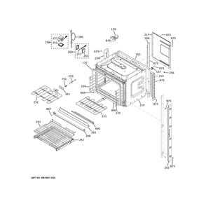 Upper Oven Diagram and Parts List for ZKD90DPSN4SS  General Electric Wall Oven