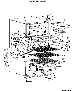 Cabinet Parts Diagram and Parts List for TB13SKBR  General Electric Refrigerator