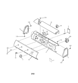 Control Panel Diagram and Parts List for DDSS475GA1WW  General Electric Dryer