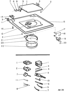 MAIN TOP Diagram and Parts List for 52050119  General Electric Washer