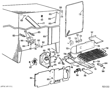 SYSTEM GROUP Diagram and Parts List for TFXC24FLJ  General Electric Refrigerator