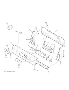 Part Location Diagram of WB07X44619 GE Faceplate Graphics-White