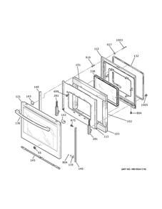 Door Diagram and Parts List for JS760EP7ES  General Electric Range