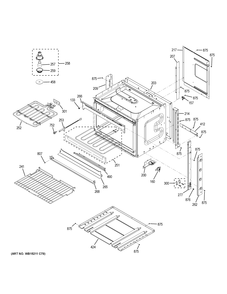 BODY PARTS Diagram and Parts List for JT1000SF5SS  General Electric Wall Oven