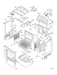 BODY PARTS Diagram and Parts List for JCBP630ST1SS  General Electric Range