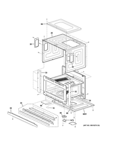 Oven Cavity Parts Diagram and Parts List for PSB9120DF3WW  General Electric Microwave