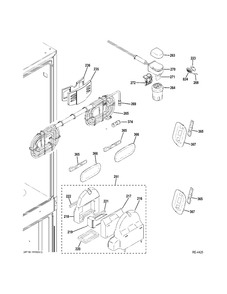 Ff Section Diagram and Parts List for PFE29PSDSS  General Electric Refrigerator