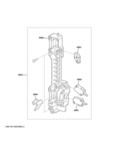 Latch Board Parts Diagram and Parts List for JNM3184DP9BB  General Electric Microwave