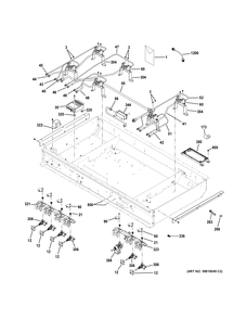 GAS & BURNER PARTS Diagram and Parts List for ZGP486LRR4SS  General Electric Range