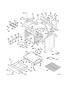 BODY PARTS Diagram and Parts List for MCB757DR1WW  General Electric Range