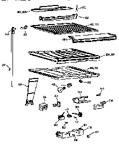 Compartment Separator Parts Diagram and Parts List for TBX2222QAYERAA  General Electric Refrigerator