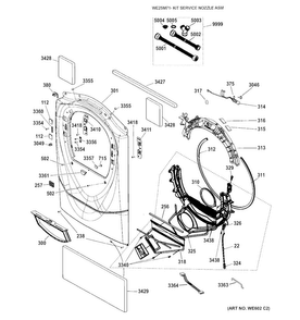 Part Location Diagram of WE18X25098 GE FILTER AND MESH Assembly
