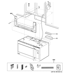 INSTALLATION PARTS Diagram and Parts List for ZSA1201J1SS  General Electric 