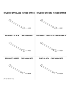 Cafe Customization Diagram and Parts List for CSB913P4N3W2  General Electric Microwave