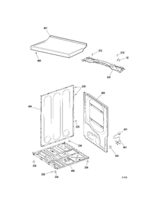 CABINET Diagram and Parts List for GTMX180GD1WW  General Electric Dryer
