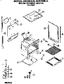 Main Body Diagram and Parts List for JGHC56GEJ9  General Electric Range