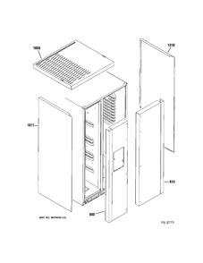 CLAD Diagram and Parts List for ZFSB25DTBSS  General Electric Refrigerator