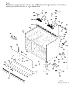 BODY PARTS Diagram and Parts List for ZDP484NGP8SS  General Electric Range