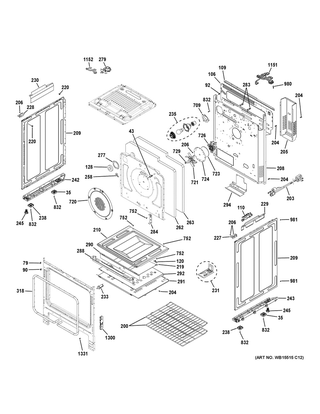 Body Parts Diagram and Parts List for JGS760EEL2ES  General Electric Range