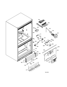 FUNCTIONAL PARTS FZ Diagram and Parts List for CFRS2MIDASS  General Electric Refrigerator