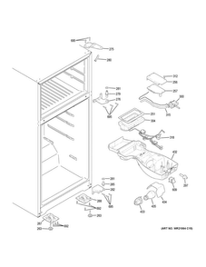 Fresh Food Section Diagram and Parts List for GTE18LMHHRES  General Electric Refrigerator
