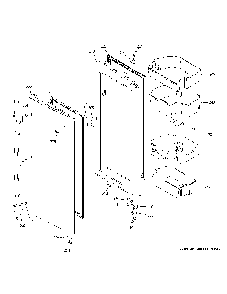 Fresh Food Door - Rh Diagram and Parts List for GFD28GELLDS  General Electric Refrigerator